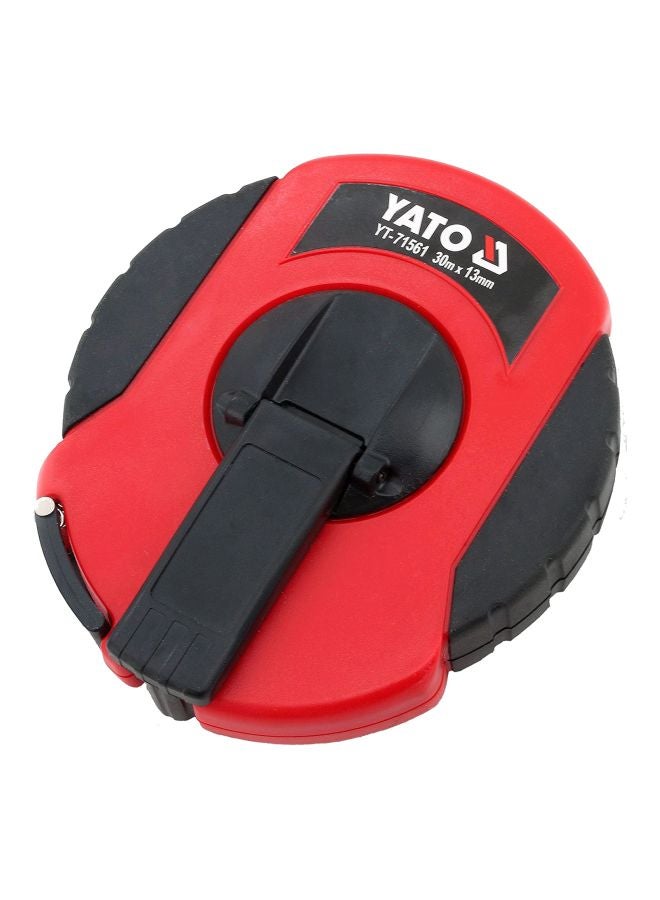 Yato Measuring Tape Steel Blade 30Mx13mm ABS case Hanger Card YT-71561 Red/Black 0.013x30meter  - Image 2