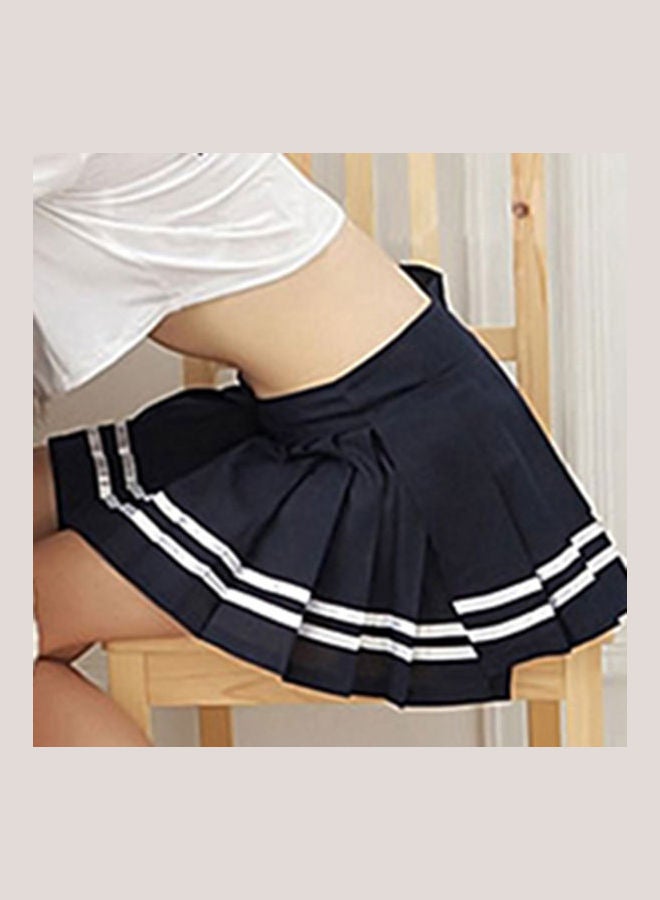 School Girls Uniform Cosplay Costume Sleepwear White/Black - Image 5