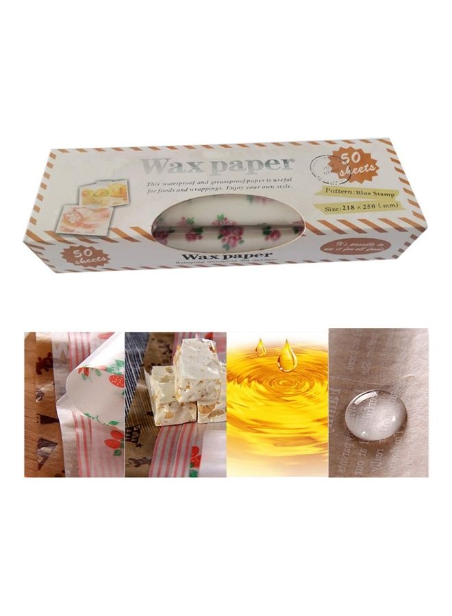 ورق تغليف شمعي غير لاصق من 50 قطعة متعدد الألوان 21.8x25سم - Image 5