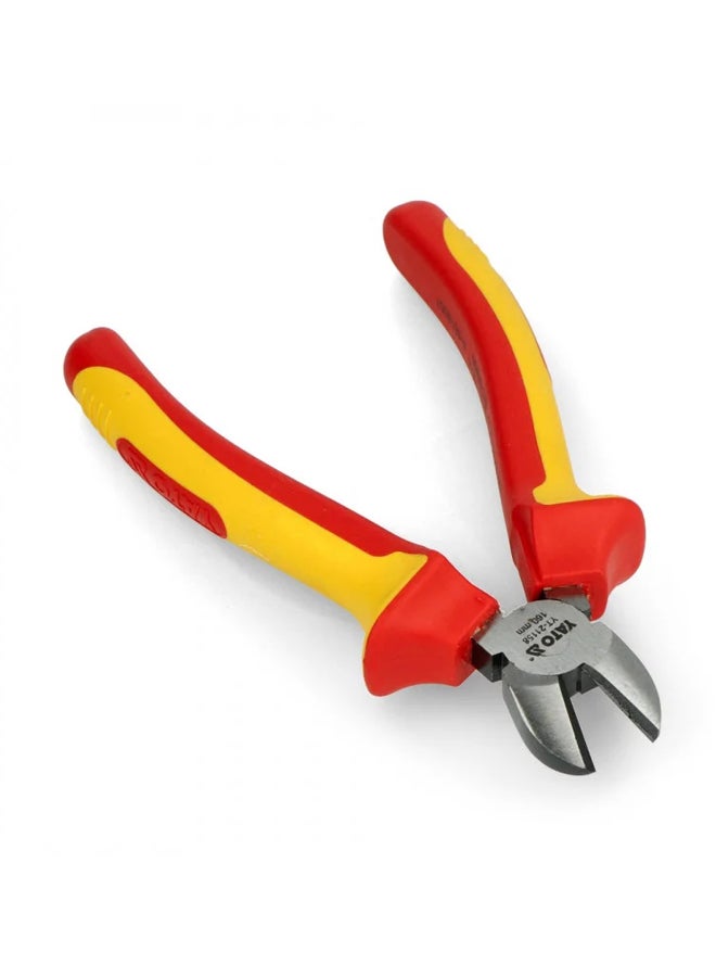 Yato Insulated Side Cutting Plier 160mm VDE-1000V YT-21158 Yellow/Red/Silver 6inch - Image 3