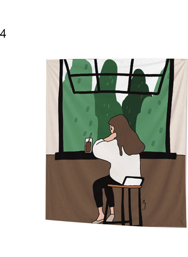 معلقة جدارية بطابع أوروبي على شكل فتاة لطيفة متعدد الألوان 73x95x1سم - Image 1