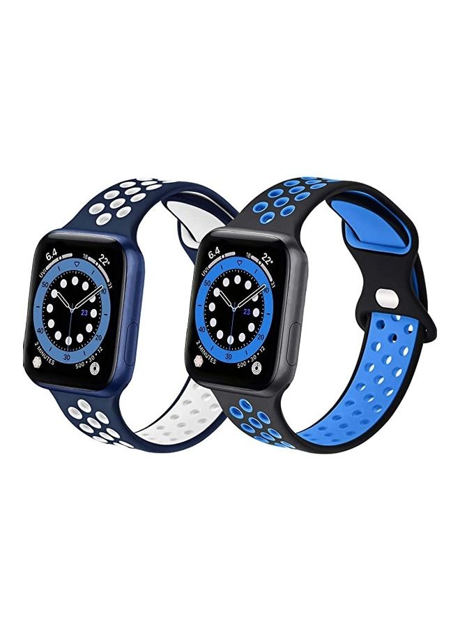 ICS 2-Piece Replacement Bands For Apple Watch SE/6/5/4/3/2/1 38/40 mm Multicolour - Image 1