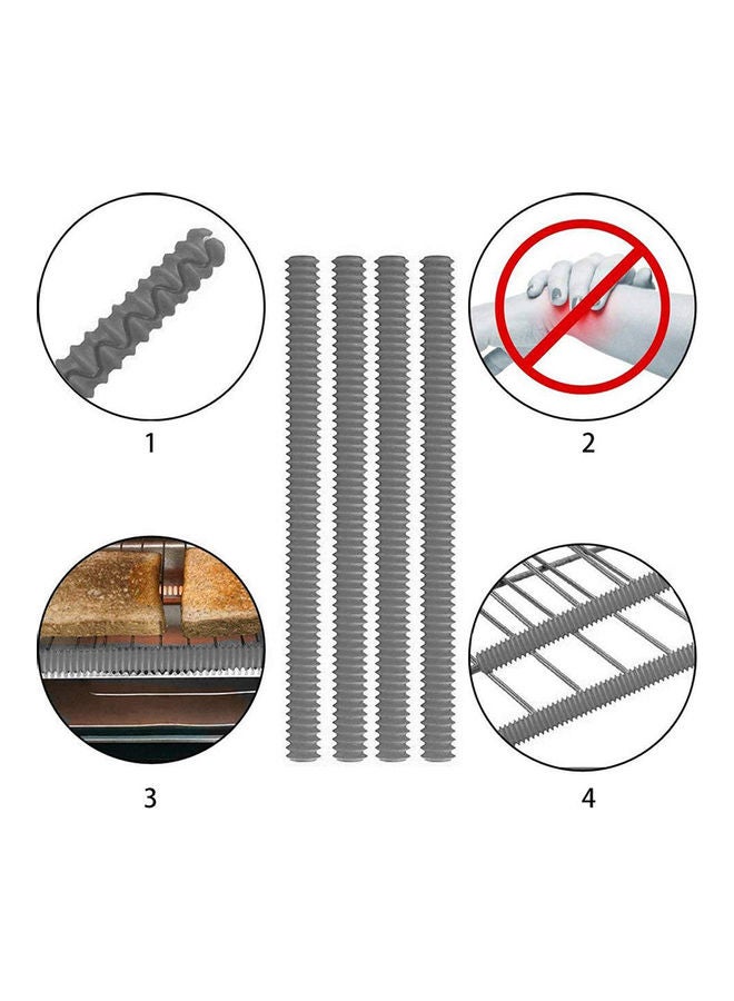 6-Piece Silicone Oven Rack Guard And Mitt Grey  - Image 3