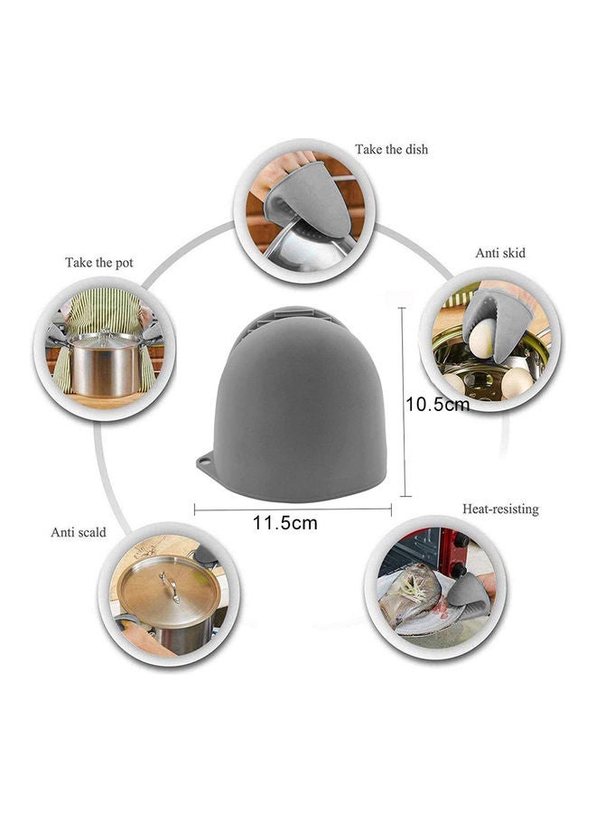 6-Piece Silicone Oven Rack Guard And Mitt Grey  - Image 4