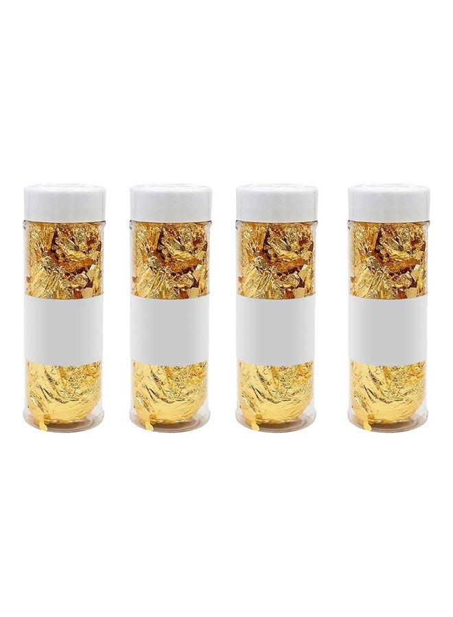 Generic 4-Piece Foil Food Dessert Cake Ice Cream Baking Decoration Paper Golden  - Image 1