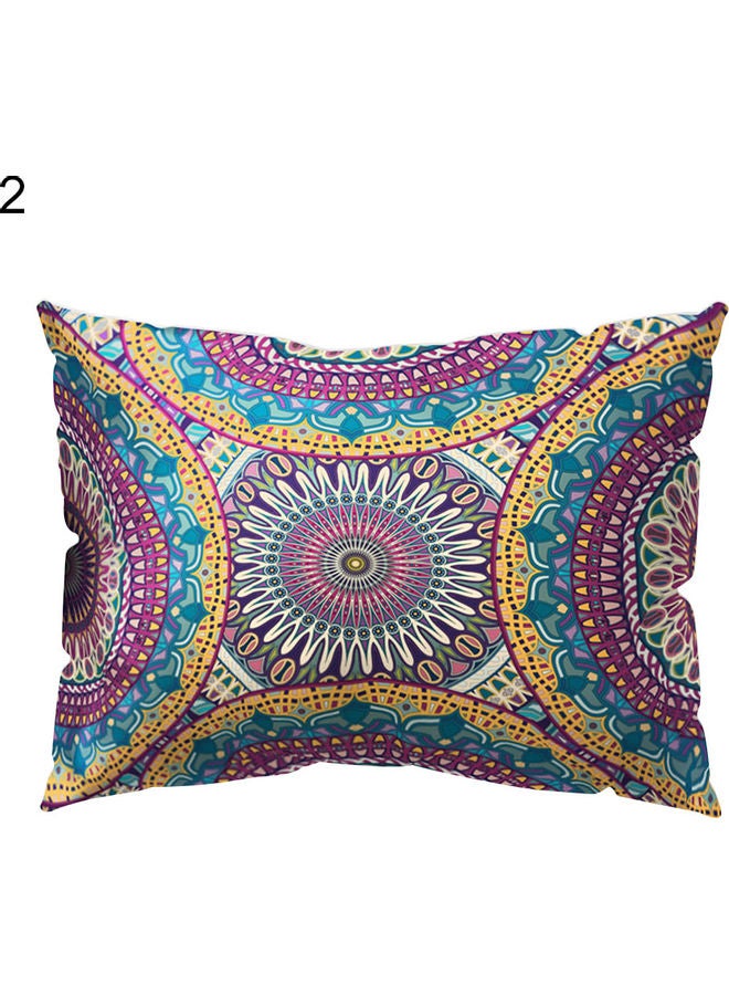 Flower Pattern Pillow Cushion Cover Multicolour 30 X 50 X 1cm