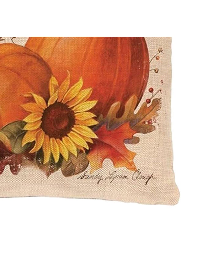 Pumpkin Sunflower Pillow Cushion Cover Multicolour - Image 4