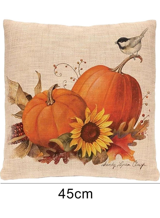 Pumpkin Sunflower Pillow Cushion Cover Multicolour - Image 5