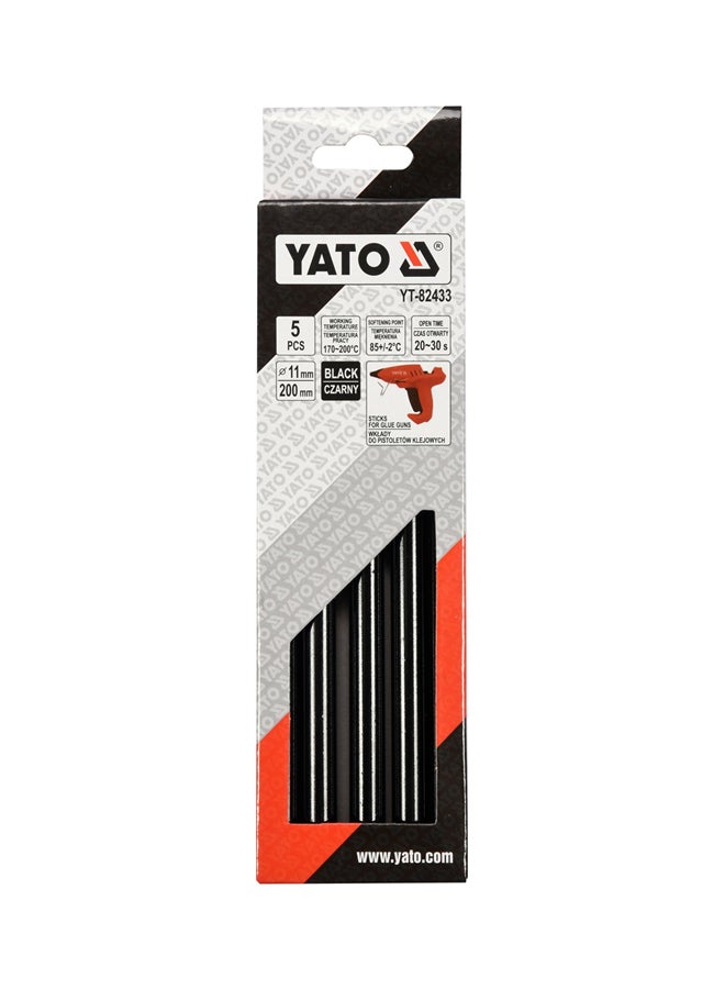 Yato Glue Stick Ã˜11.2xL200mm 5 Pcs/ Bag Brand YT-82433 Black  - Image 2