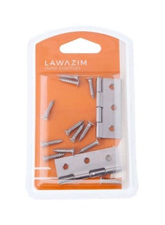 LAWAZIM Lawazim Door And Cabinet Hinge Silver | Home Furniture Hardware Piano Cabinet Door Hinge with Screws Silver 2inch  - Image 3