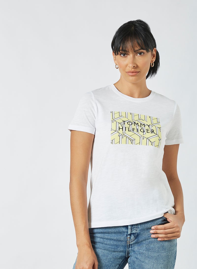 تومي هيلفيغر تيشيرت من القطن العضوي أبيض - Image 1
