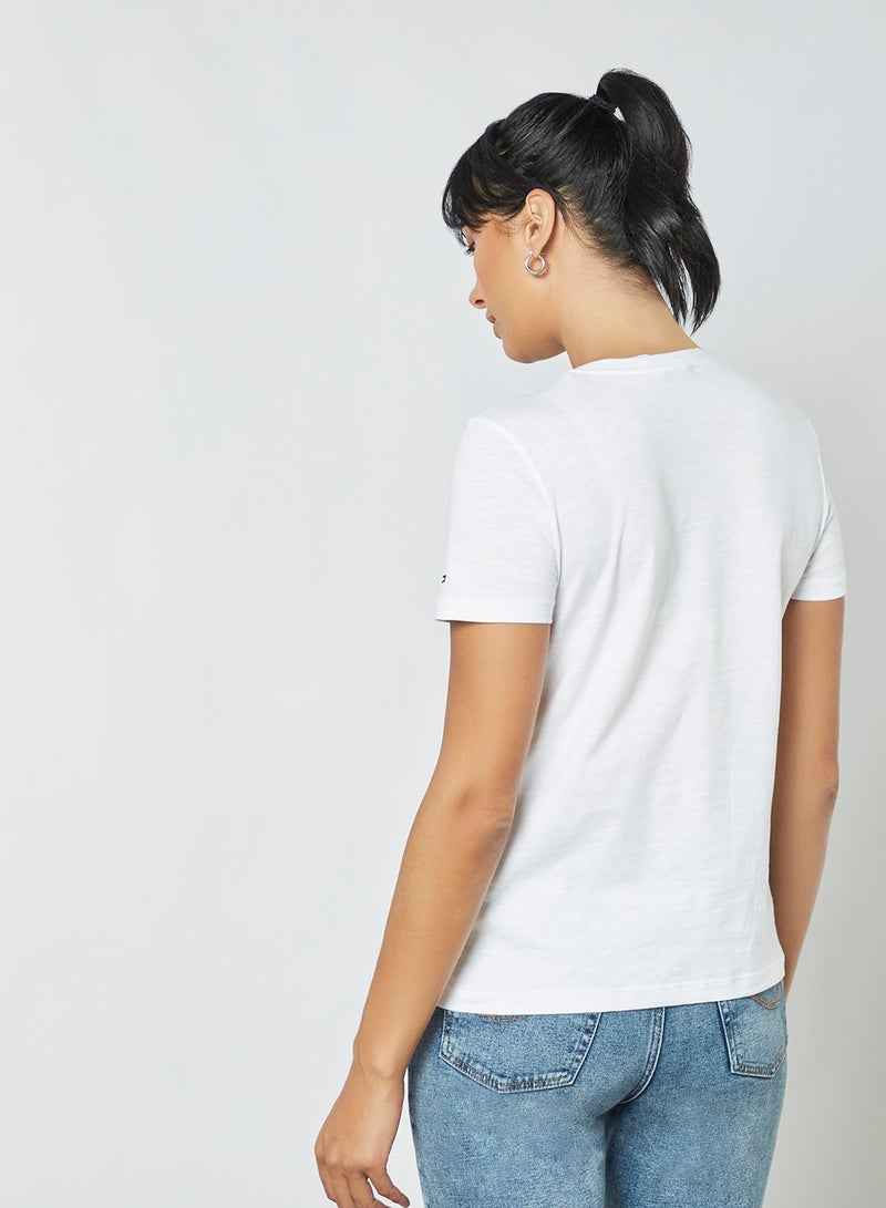 تومي هيلفيغر تيشيرت من القطن العضوي أبيض - Image 2