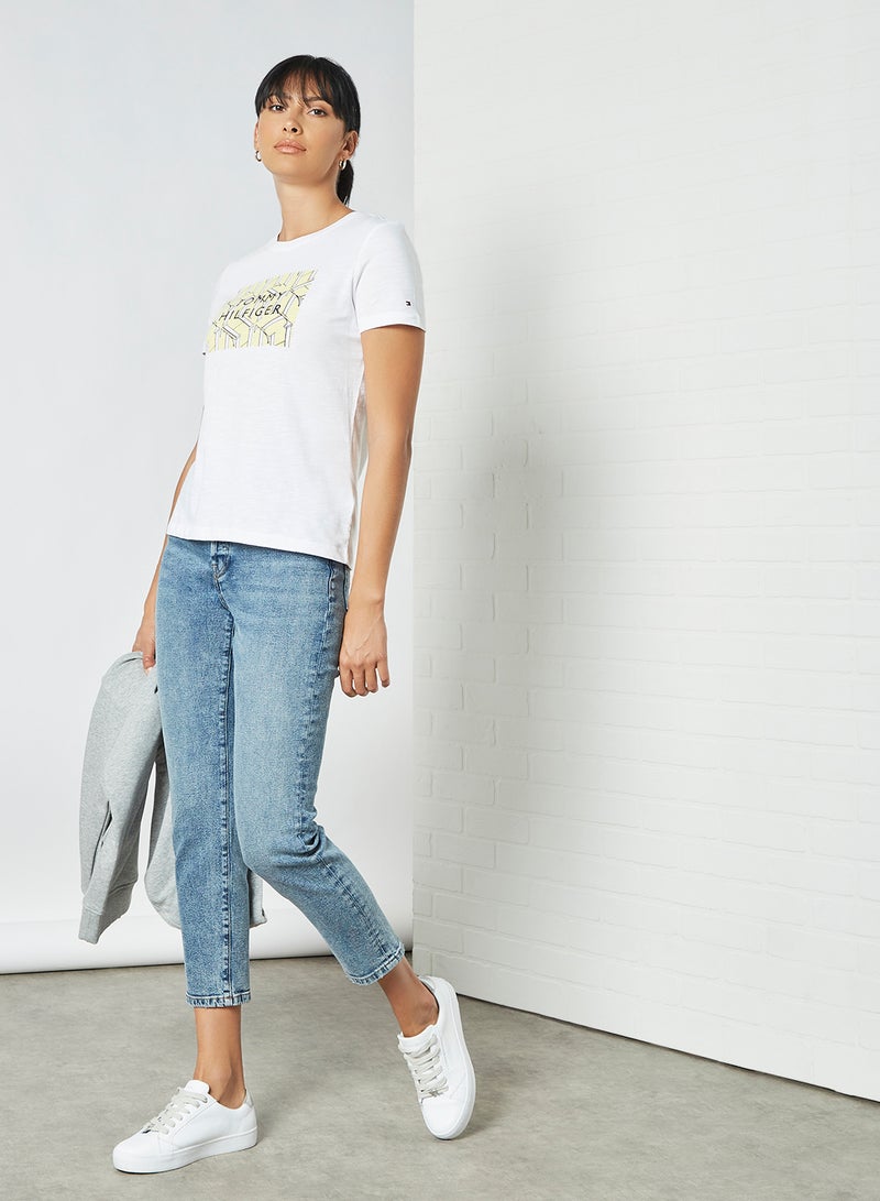 تومي هيلفيغر تيشيرت من القطن العضوي أبيض - Image 3