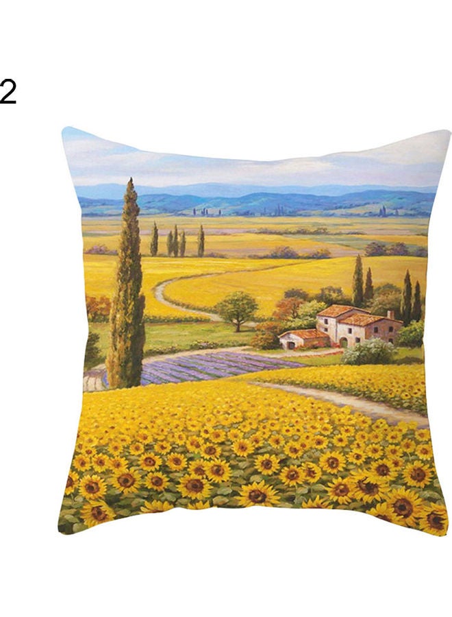 Printed Cushion Cover Multicolour 45x45x0.3cm