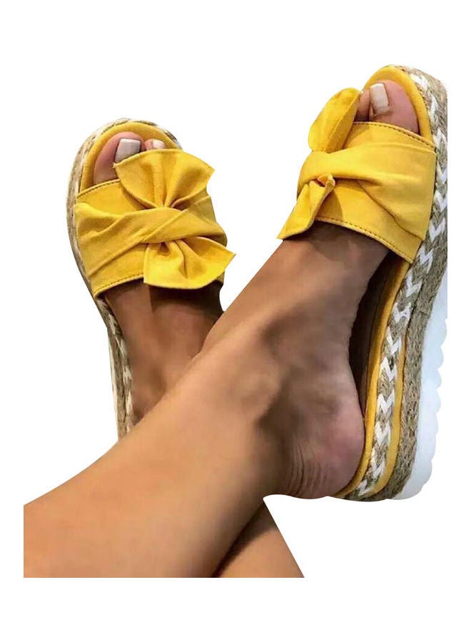Bow-Knot Anti-Slip Sandals Yellow/Brown  - Image 2