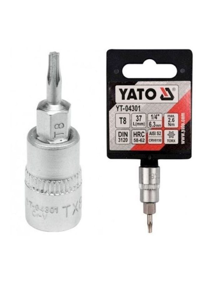 Yato Socket Bit Set Black/Silver 0.25inch - Image 2