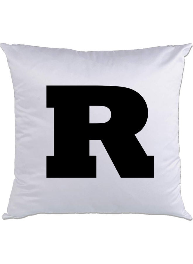 AMC DESIGN R Printed Cushion White/Black 40x40cm 