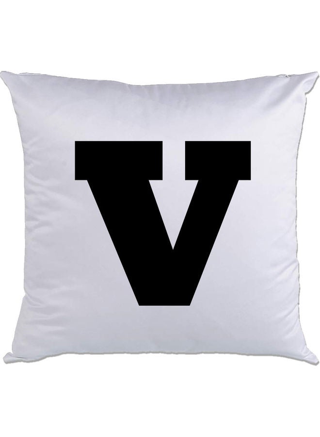 AMC DESIGN V Printed Cushion White/Black 40x40cm 