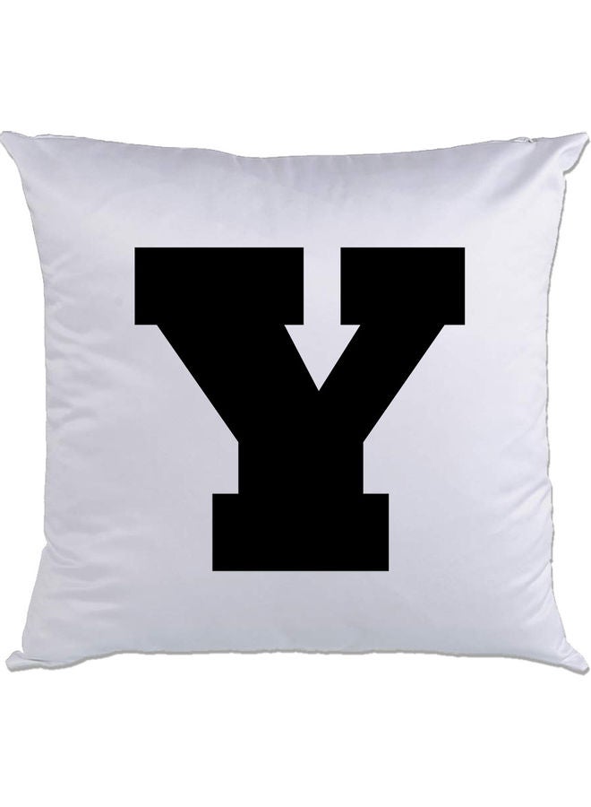 AMC DESIGN Y Printed Cushion White/Black 40x40cm 