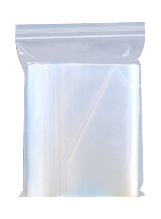 Generic - 200-Piece Reusable Zip Lock Pouch Bags Transparent - Image 1