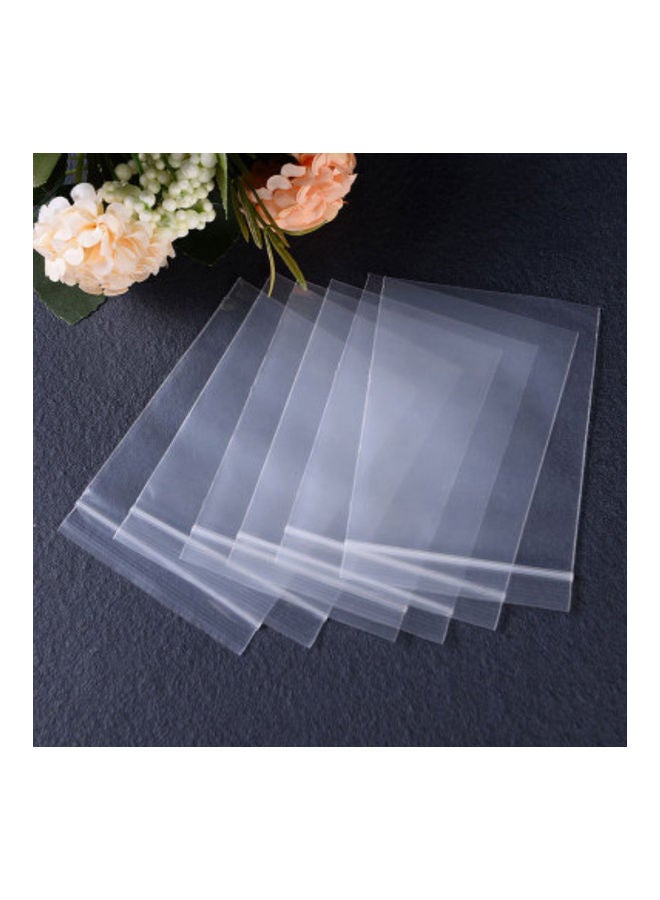 Generic - 200-Piece Reusable Zip Lock Pouch Bags Transparent - Image 1
