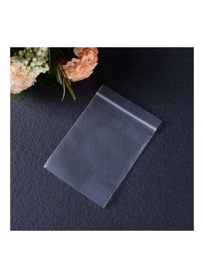 Generic - 200-Piece Reusable Zip Lock Pouch Bags Transparent - Image 1
