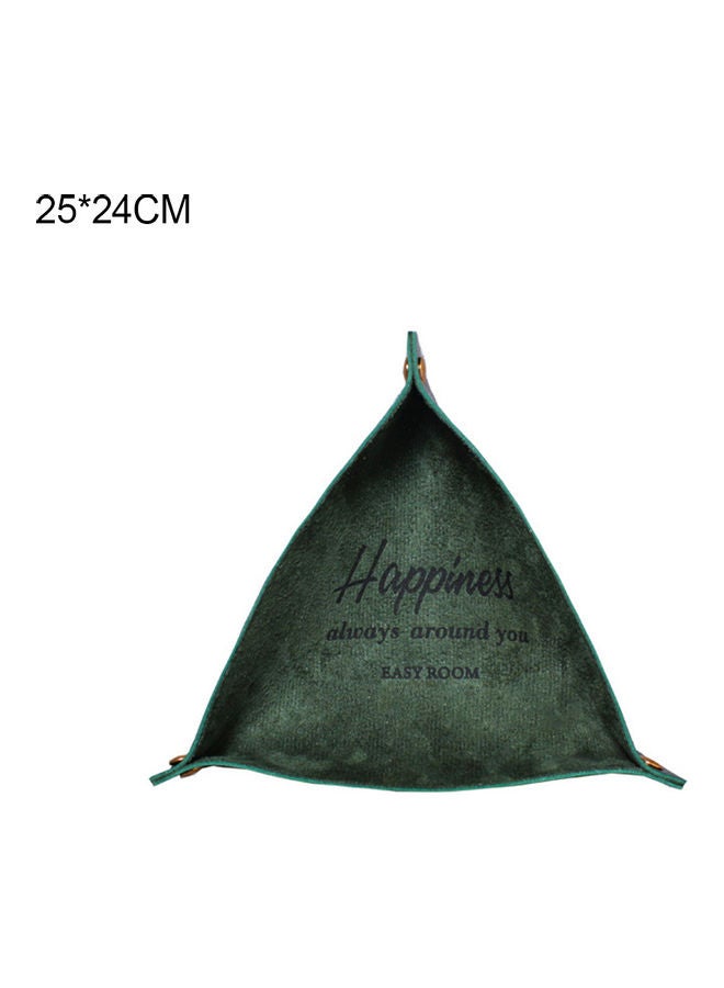 Generic - Triangle Faux Leather Storage Tray Green - Image 1