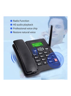 Generic Cordless Desktop Telephone Black  - Image 3