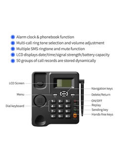 Generic Cordless Desktop Telephone Black  - Image 4