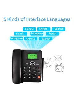 Generic Cordless Desktop Telephone Black  - Image 5