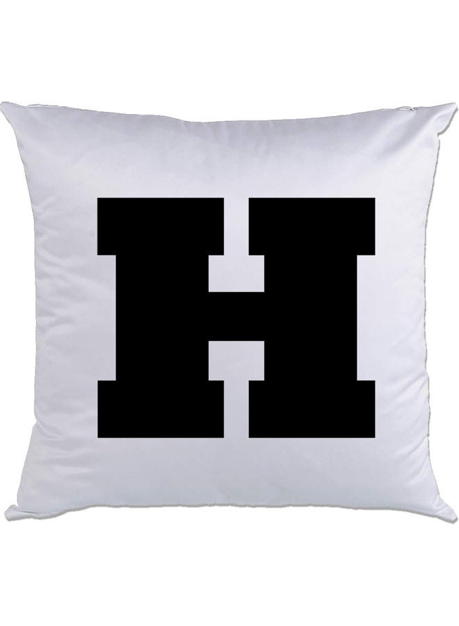 AMC DESIGN H Printed Cushion White/Black 40x40cm 