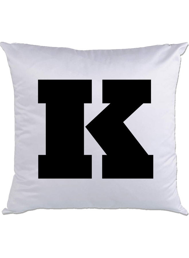 AMC DESIGN K Printed Cushion White/Black 40x40cm 