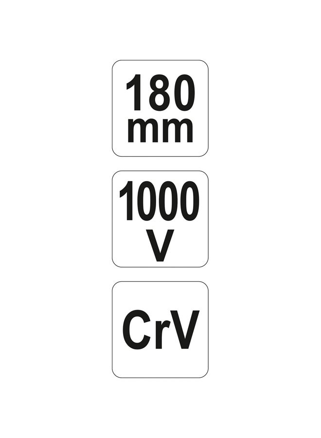 ياتو زرّادية تجميع معزولة مقاس 180مم  VDE-1000V طراز YT-21152 أصفر/ أحمر/ فضي  - Image 4