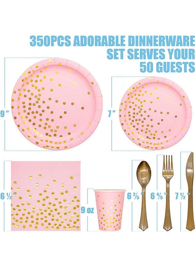 ماركة غير محددة طقم أدوات مائدة للاستخدام مرة واحدة مكون من 200 قطعة  - Image 2