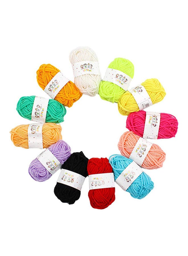 Generic - 12-Piece Yarn Set Multicolour - Image 1