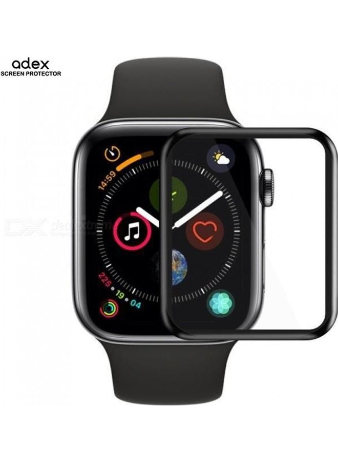 ADEX Tempered Glass Screen Protector For Apple Watch Series 4/5/6/SE 40 mm Clear/Black  - Image 1
