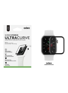 ADEX Tempered Glass Screen Protector For Apple Watch Series 4/5/6/SE 40 mm Clear/Black  - Image 3