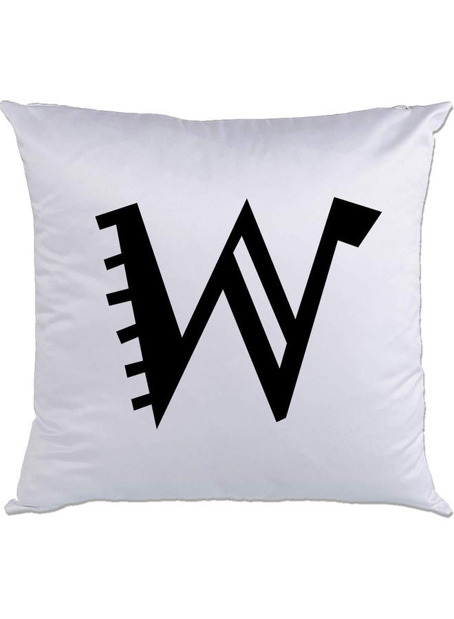 AMC DESIGN W Printed Cushion White/Black 40x40cm 