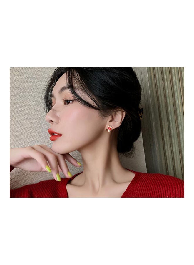 J.J Hand made 925 Sterling Silver Zodiac Cow Cute Cartoon Calf Design Earrings - Image 5