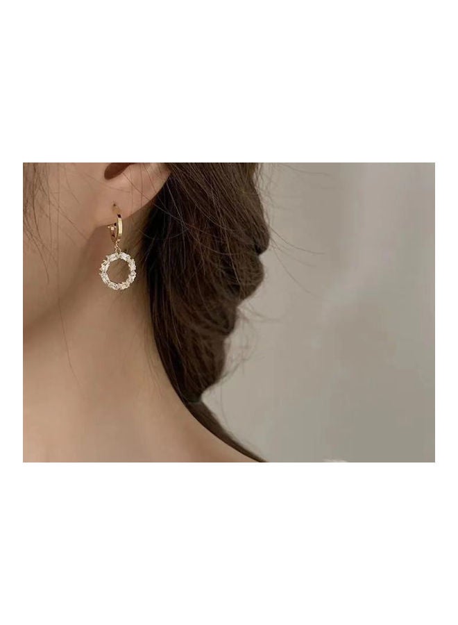 J.J Hand made 925 Sterling Silver Korean Temperament Full Rhinestone Zircon Earrings - Image 4