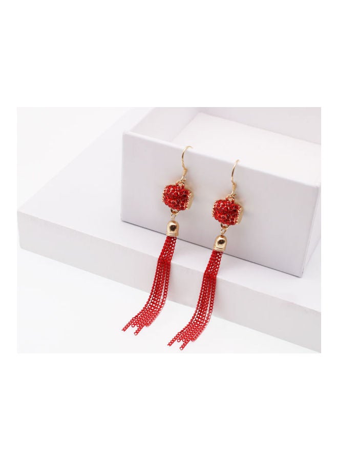J.J Hand made - Chinese Style Lucky Lantern Dangle Earrings - Image 1