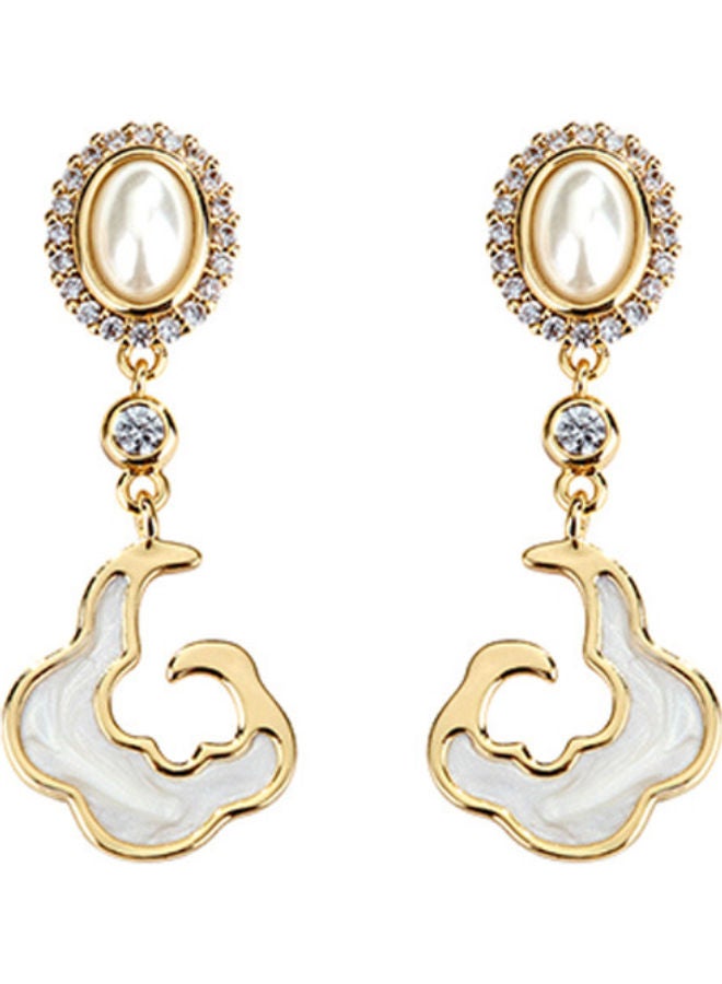 J.J Hand made 925 Sterling Silver Lucky Cloud Personality Long Tassel Earrings - Image 1