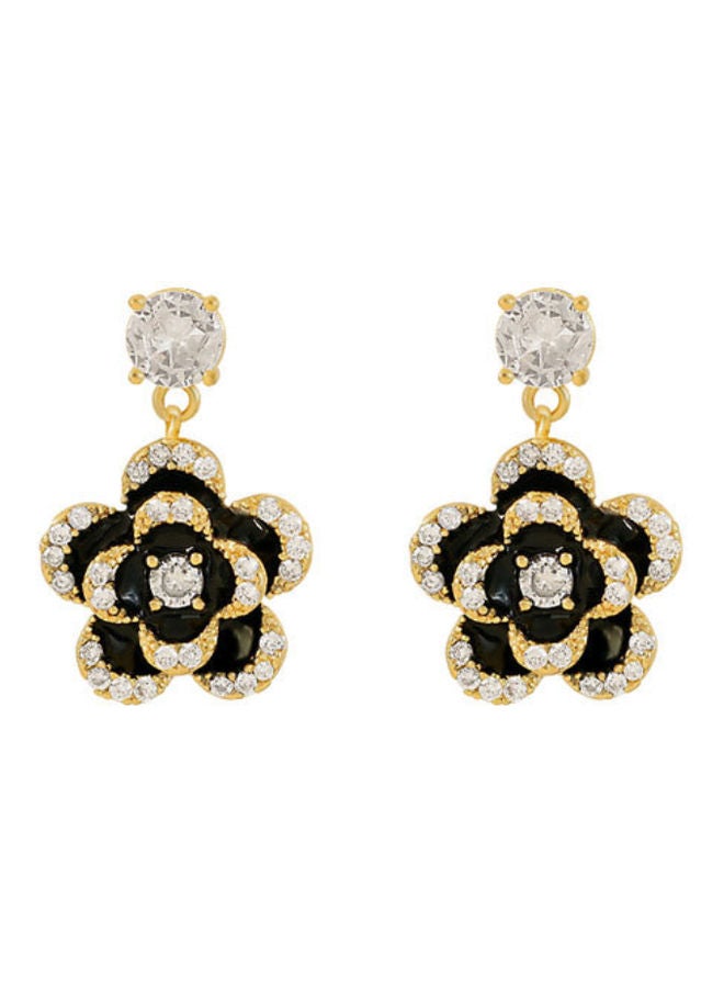 J.J Hand made 925 Sterling Silver Camellia Lady Style Lovely Flower Earrings - Image 1