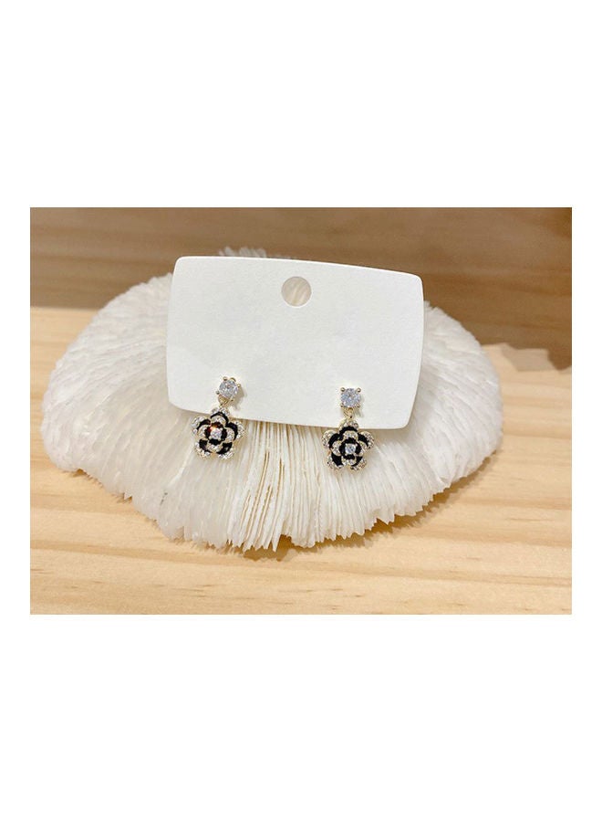 J.J Hand made 925 Sterling Silver Camellia Lady Style Lovely Flower Earrings - Image 2