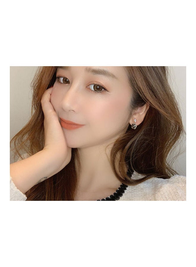 J.J Hand made 925 Sterling Silver Camellia Lady Style Lovely Flower Earrings - Image 3