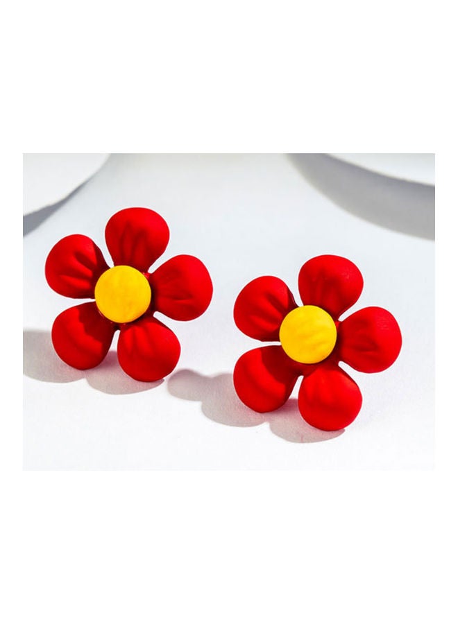 J.J Hand made 925 Sterling Silver Daisy Small Flower Earrings - Image 2