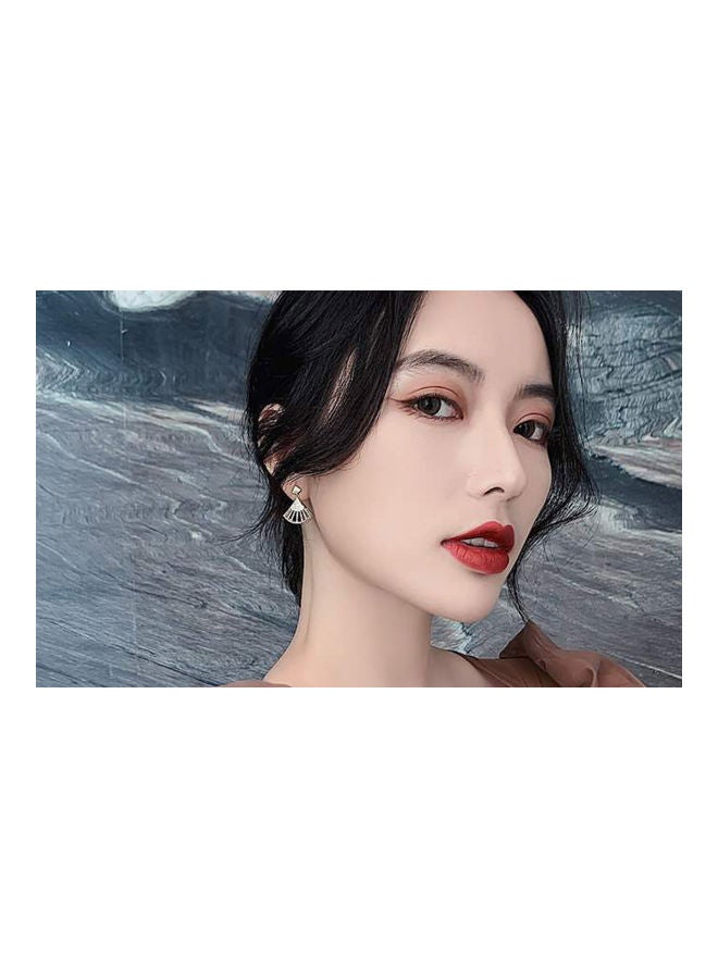 J.J Hand made 925 Sterling Silver Fan-Shaped Rhinestones Earrings - Image 4