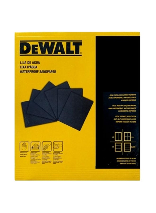 DEWALT Pack Of 50 Aluminum Oxide Sandpaper Black  - Image 1