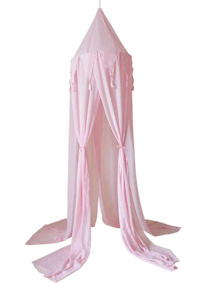 ناموسية معلقة بحواف شرابة مثلثة polyester وردي 32 X 27 X 6سم