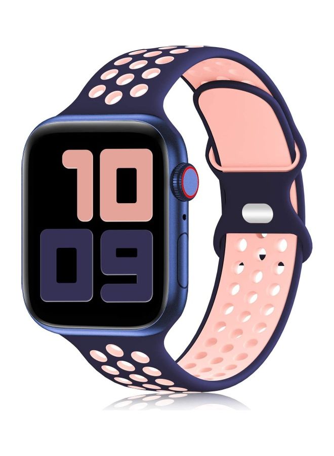 ICS Replacement Band For  Apple Watch Band 38/40 mm Blue/Pink - Image 1